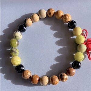 NWT Handcrafted Natural Stone Beaded Bracelet